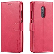 Dacare Lc.imeeke Deri Xiaomi Redmi Note 5 / Redmi 5 Plus Için Telefon Kılıfı - Kırmızı (Yurt Dışından)