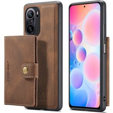 Jeehood Deri Tpu Xiaomi Redmi K40 / K40 Pro / K40 Pro / Mı 11I / Poco F3 Için Telefon Kılıfı - Koyu Kahverengi (Yurt Dışından)