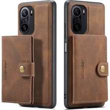 Jeehood Deri Tpu Xiaomi Redmi K40 / K40 Pro / K40 Pro / Mı 11I / Poco F3 Için Telefon Kılıfı - Koyu Kahverengi (Yurt Dışından)