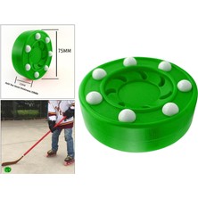 Homyl Dayanıklı 7.5x2.5 cm Rulo Hokey Puck Standart Pucks Eğitmen Pak Aksesuarları Yeşil