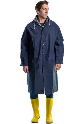 PVC Yağmurluk, Lacivert -115E2245- Su Geçirmez, İş Elbisesi