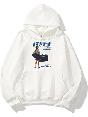 Trendiz Unisex Harajuku Girl Beyaz Sweatshirt