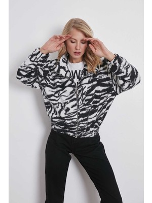 Vitrin Zebra Desenli Polar Sweat