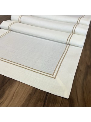 Oya Home Gold Çift Piko Dikişli Ranır -45*150 cm