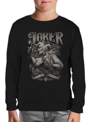 Joker Siyah Çocuk Sweatshirt