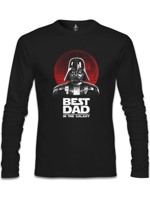 Star Wars - Best Dad Siyah Erkek Sweatshirt