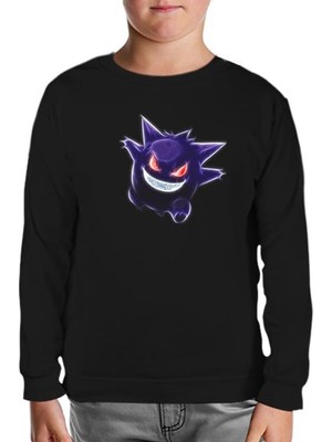 Pokemon Go - Gengar Siyah Çocuk Sweatshirt