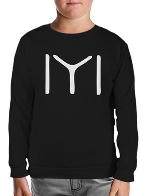 Türk Kayı Boyu - Logo Siyah Çocuk Sweatshirt