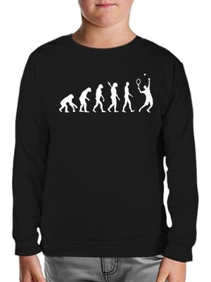 Tenis Player Evolution Siyah Çocuk Sweatshirt