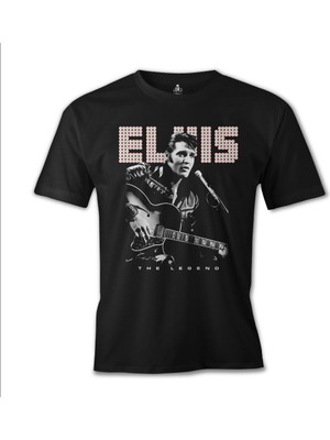 Elvis Presley - The Legend Siyah Erkek Tshirt