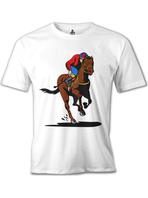 At 8 Beyaz Erkek Tshirt