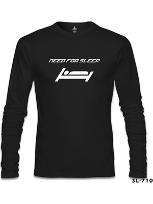 Need For Sleep Siyah Erkek Sweatshirt