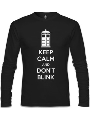 Doctor Who - Don't Blink Siyah Erkek Sweatshirt