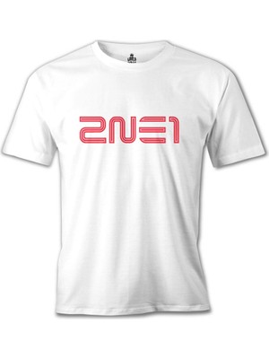 2ne1 - Logo  Beyaz Erkek Tshirt