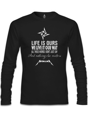 Metallica - Nothing Else Matters Siyah Erkek Sweatshirt