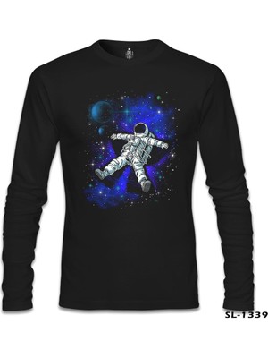 Dreams In Space Siyah Erkek Sweatshirt