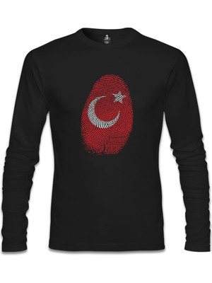 Dna'mızda Var - Ay Yıldız Siyah Erkek Sweatshirt