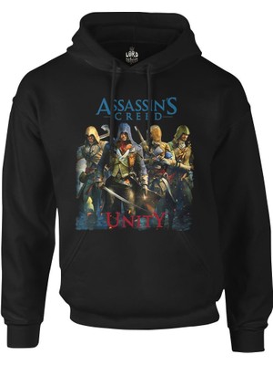 Assassin's Creed Unity 2 Siyah Erkek Fermuarsız Kapşonlu