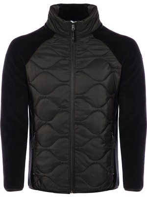 Ghassy Co. Erkek Yalıtımlı Hibrit Yürüyüş Hafif Sog Desen Şişme Tam Fermuarlı Polar Ceket