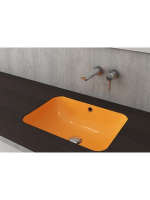 Bocchı Scala Tezgah Altı Lavabo 55 cm -P.mandalina Sarısı