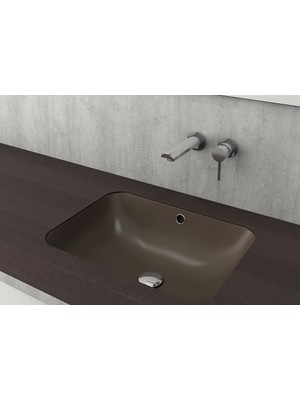 Bocchı Scala Tezgah Altı Lavabo 55 cm -Mat Kahve