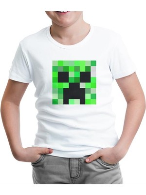Lord T-Shirt LordT-Shirt Minecraft 4 Beyaz Çocuk Tshirt