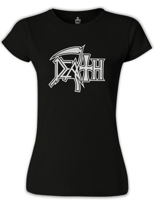 Lord T-Shirt LordT-Shirt T-Shirt Death - Logo 2 Siyah Bayan Tshirt