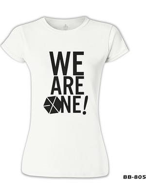 Lord T-Shirt LordT-Shirt Exo - We Are One Beyaz Bayan Tshirt