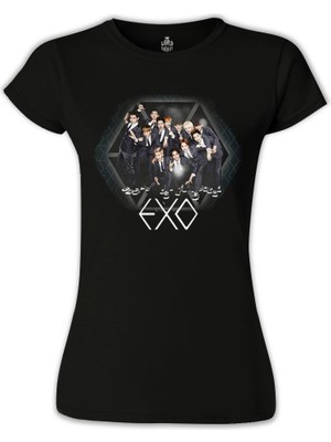 Lord T-Shirt LordT-Shirt T-Shirt Exo - Group Siyah Bayan Tshirt