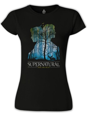 Lord T-Shirt LordT-Shirt Supernatural - Impala Siyah Bayan Tshirt