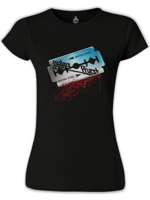 Lord T-Shirt LordT-Shirt T-Shirt Judas Priest - British Steel Siyah Bayan Tshirt