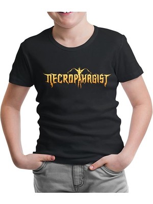 Lord T-Shirt LordT-Shirt Necrophagist - Logo Siyah Çocuk Tshirt