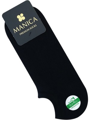 MANICA Erkek Bambu Sneaker Çorap - Siyah