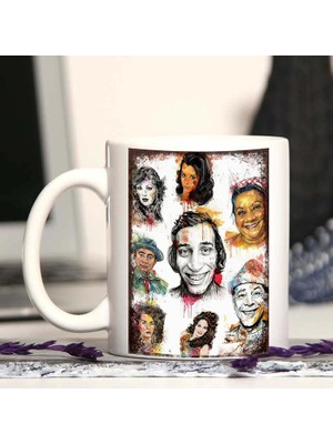 Sihirli Kare Retro Tasarım Yeşilçam Kadrosu Temalı Kupa Bardak