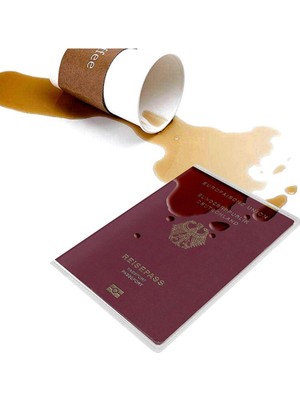 Gempo 6 Adet Şeffaf Su Geçirmez Pasaport Koruma Kabı Pasaport Kılıfı Yüksek Kalite Pvc Temizlenebili