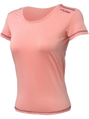 Hummel 911334-2098  Kadın Açık Pembe  Bisiklet Yaka  T-Shirt
