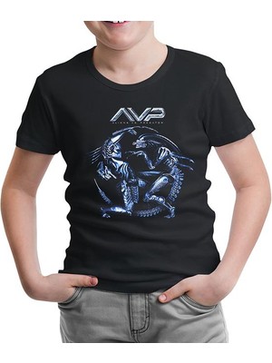 Lord T-Shirt LordT-Shirt Avp - Alien Vs. Predator Siyah Çocuk Tshirt