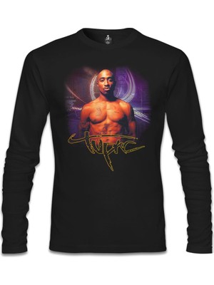 Lord T-Shirt LordT-Shirt Tupac Shakur Siyah Erkek Sweatshirt