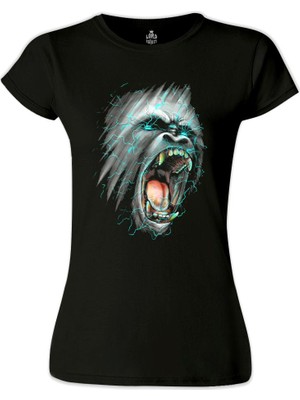 Lord T-Shirt LordT-Shirt Goril Siyah Bayan Tshirt