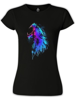 Lord T-Shirt LordT-Shirt Howling Siyah Bayan Tshirt