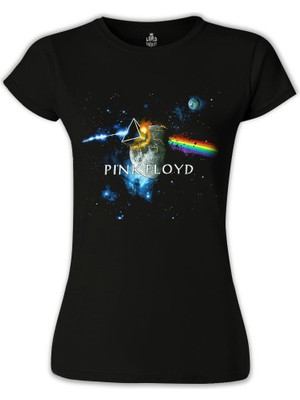 Lord T-Shirt LordT-Shirt Pink Floyd - Above The Moon Siyah Bayan Tshirt