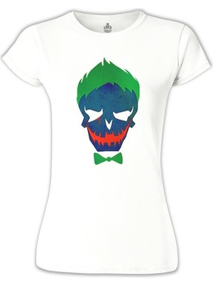 Lord T-Shirt LordT-Shirt Suicide Squad - Joker Beyaz Bayan Tshirt