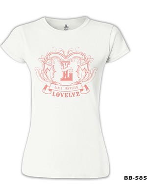 Lord T-Shirt LordT-Shirt Lovelyz - Invasion Beyaz Bayan Tshirt