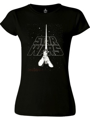 Lord T-Shirt LordT-Shirt Star Wars - Blade Siyah Bayan Tshirt