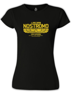 Lord T-Shirt LordT-Shirt Alien - Nostromo Siyah Bayan Tshirt