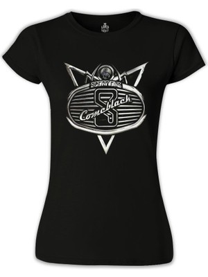 Lord T-Shirt LordT-Shirt Scorpions - Come Black Siyah Bayan Tshirt