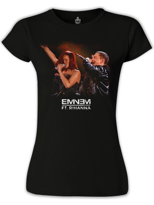 Lord T-Shirt LordT-Shirt Eminem Ft. Rihanna Siyah Bayan Tshirt