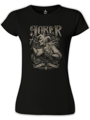 Lord T-Shirt LordT-Shirt Joker Siyah Bayan Tshirt