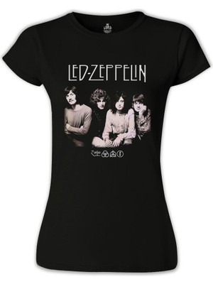 Lord T-Shirt LordT-Shirt LED Zeppelin - Grup Siyah Bayan Tshirt