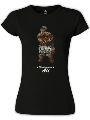 Lord T-Shirt LordT-Shirt Muhammad Ali - Hard Punch Siyah Bayan Tshirt